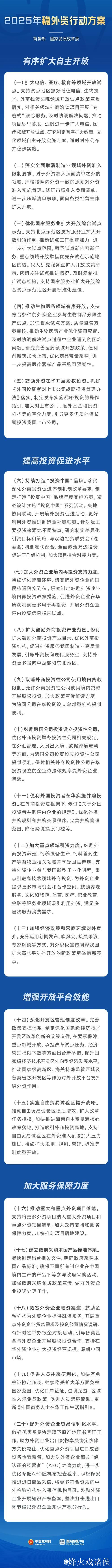 更大力度!中国稳外资20条发布 更大力度!中国稳外资20条发布